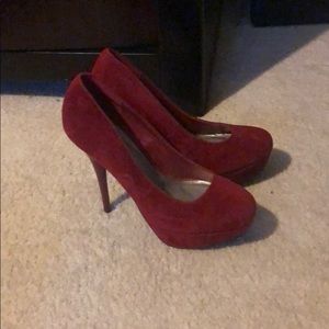 Red suede heel. 4 1/2” heel